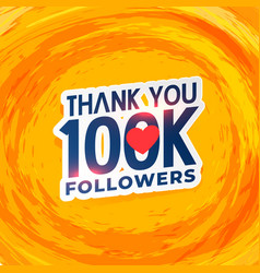 100k Social Media Network Followers Yellow