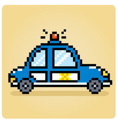 8 Bit Pixel Police Car Sedan Type Transport