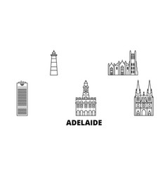 Australia Adelaide Line Travel Skyline Set