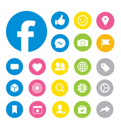 Facebook Social Media Button Icons