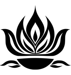 Lotus Flower - Minimalist And Simple Silhouette