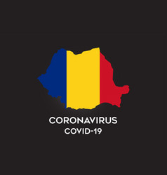 Coronavirus In Romania And Country Flag Inside