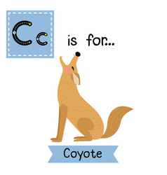 Letter C Tracing Howling Coyote