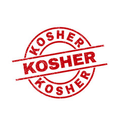 Kosher Red Round Stamp Seal With Unclean Style