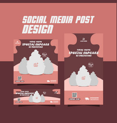 Social Media Sweet Cupcake Flyer Design