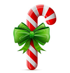 Christmas Candy Cane With Bow