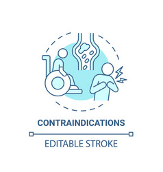 Contraindications Blue Concept Icon