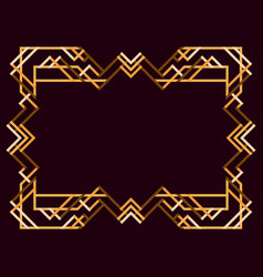 Frame For Text In Line Art Style Art Deco Frame