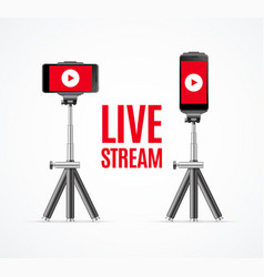 Live Stream Concept With Realistic Detailed 3d