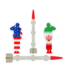 Usa Missile Rocket With Nuclear Bomb Against Iran