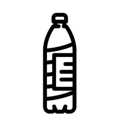 Empty Water Plastic Bottle Line Icon