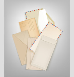 Envelopes Realistic Bunch Mockup