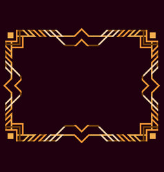 Frame For Text In Line Art Style Art Deco Frame