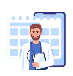 Making Appointment Online Flat Concept