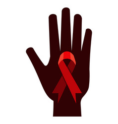 Aids Day Ribbon In Hand