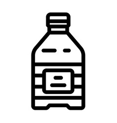 Mineral Water Plastic Bottle Line Icon