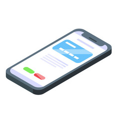 Smartphone Payment Icon Isometric Cash