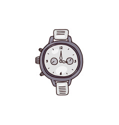 Wrist Watch For Men With Chronograph Doodle Color