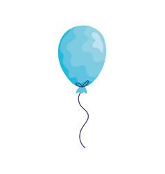 Blue Balloon Helium Floating Acuarela Birthday