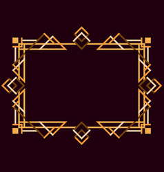 Frame For Text In Line Art Style Art Deco Frame