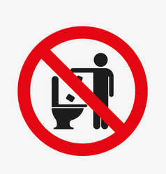 Toilet Litter Sign No Littering Sign