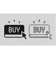 Black Buy Button Icon Isolated On Transparent