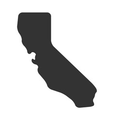 California Black Silhouette Map State Of Usa