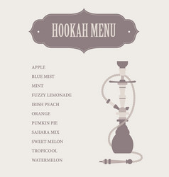 Hookah Menu Front Page Simple Template