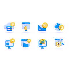 Modern 3d Blue Icons