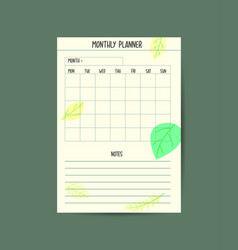 Monthly Planner Template Minimalist Planners