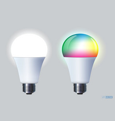 Set Of Realistic Smart Wifi Led Bulb Mockups Eps