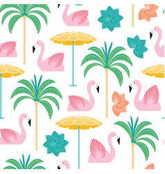 Pool Party With Flamingo Float Palm Tree