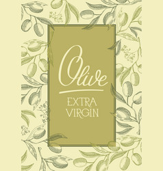 Abstract Olive Vintage Poster Olive