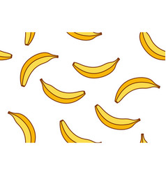 Banana Seamless Cartoon Pattern Background