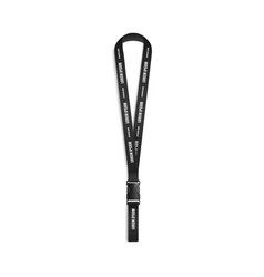 Black Lanyard Or Neck Cord For Badge 3d