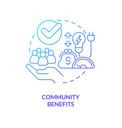 Community Benefits Blue Gradient Concept Icon