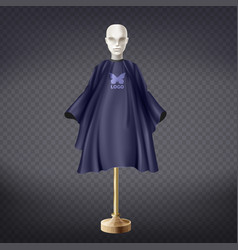 Realistic Hairdresser Apron Cape On Mannequin