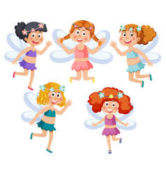 A Set Of Cute Fairy Girls