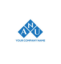 Anu Letter Logo Design On White Background