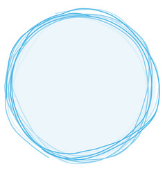 Circle Outline Line Blue Frame Background