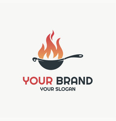 Fire And Wok Logo Design Concept