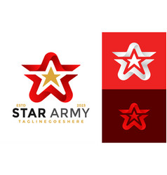 Letter A Star Army Logo Design Symbol Icon