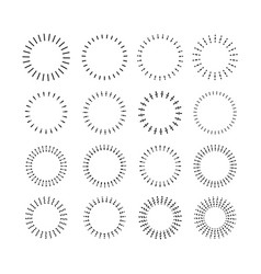 Circle Stripes Shape Set Isolated