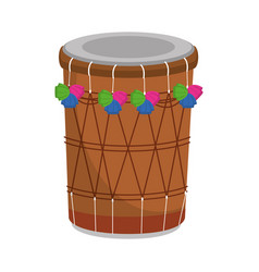 Drum Mridangam Icon Cartoon Isolated