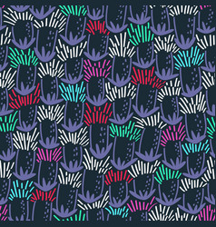 Seamless Pattern Colored Thistle