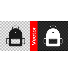 Black School Backpack Icon Isolated On Transparent