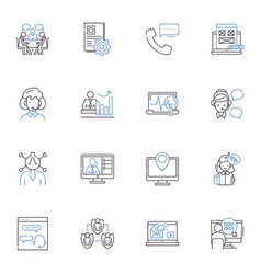 Booming Workplace Line Icons Collection