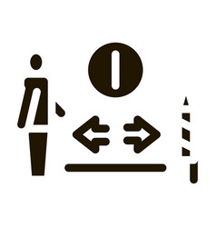 Firework Safety Distance Icon Glyph