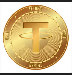 Golden Isolated Tether Icon