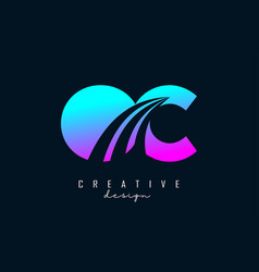 Creative Colorful Letters Oc O C Logo